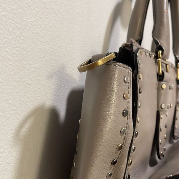 Rebecca Minkoff gray leather studded purse - Picture 12 of 16